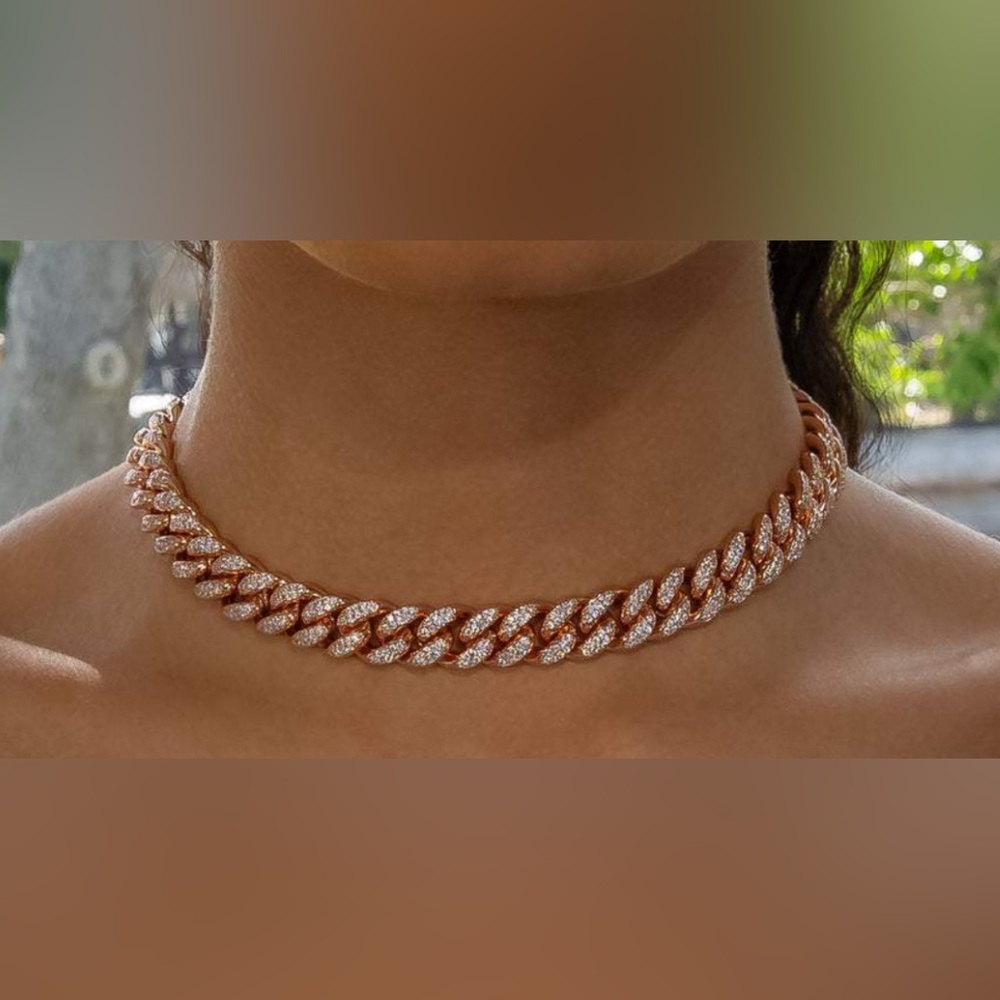 Rose Gold Cuban Link Set By Lolita